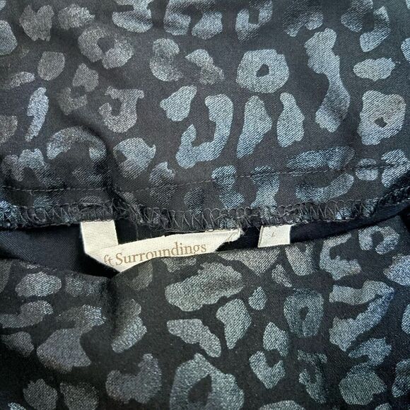 Soft Surroundings Pants Womens Large Black Animal Print Pull On Bottoms - Picture 6 of 8